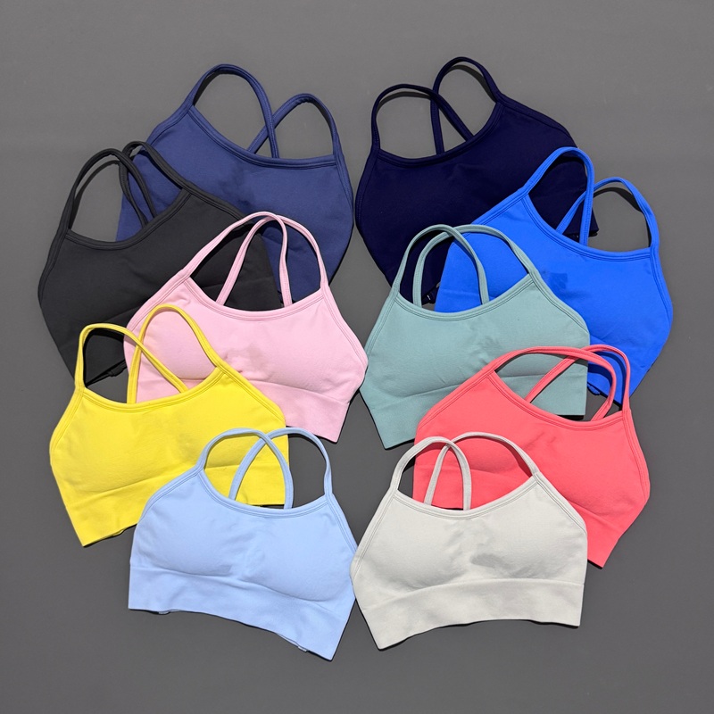 Seamless Underwear Women - Biustonosz sportowy Histello bez pleców, damski,
