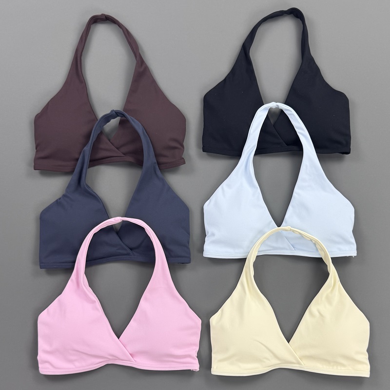 Sports Bra High Impact - Damski top sportowy z wiązaniem na