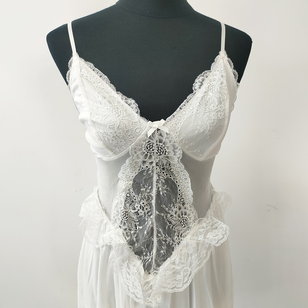 Seksowna biała koronkowa kwiec – Babydoll Chemise Night recenzja i cena