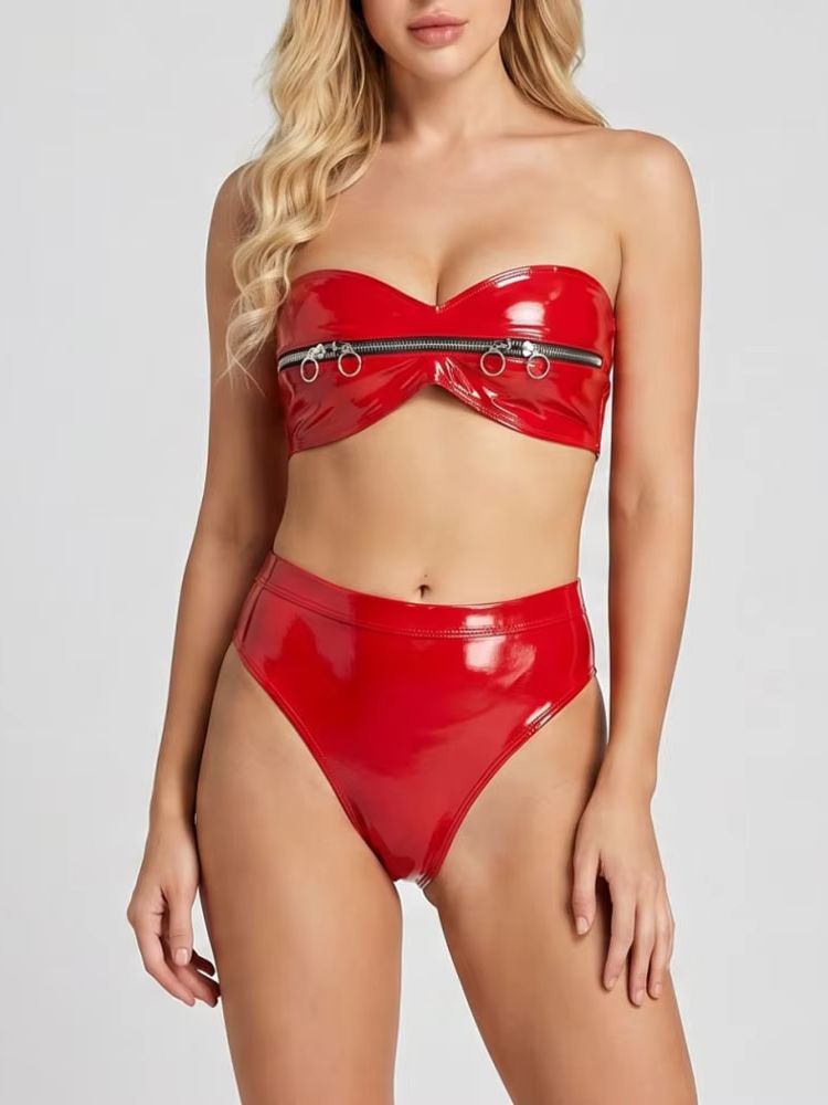Zestaw z PVC o efekcie mokrego – Thong Bikini Women recenzja i cena